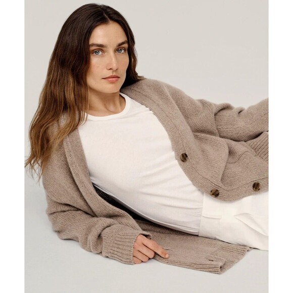 JENNI KAYNE Cashmere Spencer Cardigan 100% Cashmere Size Small MSRP $595 - Picture 2 of 6